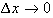 dx --> 0
